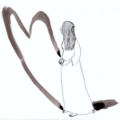 Illustratie Vrouw en Hart